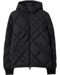 Burberry - フーデッド キルティングジャケット - Lyst