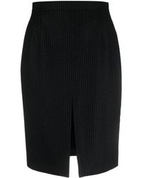 Saint Laurent - Pinstripe-pattern High-waisted Pencil Skirt - Lyst
