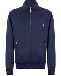 Billionaire - Zip-Up Badge Wool Jacket - Lyst