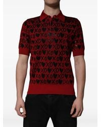 Dolce & Gabbana - Silk Short-Sleeve Polo Shirt - Lyst