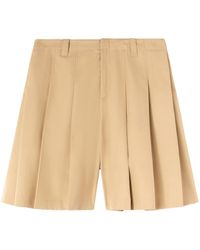 Ambush - Pleated Cotton Shorts - Lyst