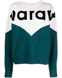 Isabel Marant - Logo-print Cotton-blend Sweatshirt - Lyst