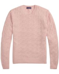 Ralph Lauren - Cable-Knit Crew-Neck Sweater - Lyst