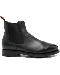 Santoni - Elastic-Panel Leather Boots - Lyst