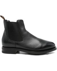Santoni - Elastic-Panel Leather Boots - Lyst
