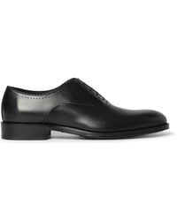 Ferragamo - Perforated-Detail Leather Oxford Shoes - Lyst