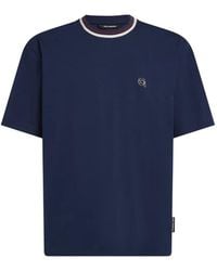KARL LAGERFELD - Ikon Striped Neck T-Shirt - Lyst