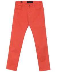 Hand Picked - Ravello Logo-Patch Jeans - Lyst