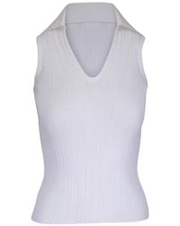 Agnona - Collar Sleeveless Top - Lyst