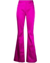 Tom Ford - Flared Satin Trousers - Lyst