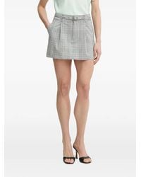 Guess - Check Belted Mini Skirt - Lyst