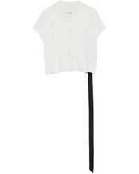 Rick Owens - Ribbed-Knit Trim Strap-Detail T-Shirt - Lyst