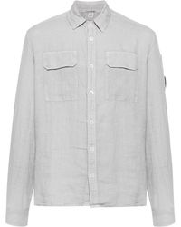 C.P. Company - Lens-detail Linen Shirt - Lyst