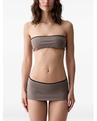 MM6 by Maison Margiela - Contrast-Trim Bandeau Bikini - Lyst