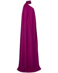‎Taller Marmo - Astor Extravaganza Feather-Trim Maxi Dress - Lyst