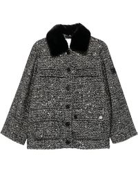 ERMANNO FIRENZE - Sequin-Embellished Herringbone Jacket - Lyst