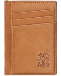 Brunello Cucinelli - Embossed Leather Card Holder - Lyst