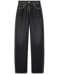 Versace - High Waist Denim Broek Met Studs - Lyst