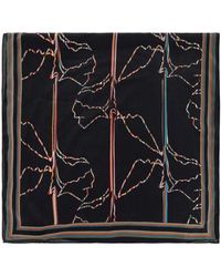 Paul Smith - Magnolia-print Silk Scarf - Lyst