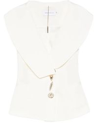 SIMONA CORSELLINI - Sculpted-Button Waistcoat - Lyst
