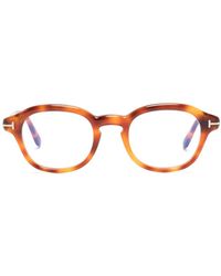 Tom Ford - Ovale Brille in Schildpattoptik - Lyst