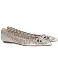 Alberta Ferretti - Cut-Out Ballet Flats - Lyst