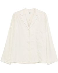 TOTEME - Monogram Flannel Pajama Top - Lyst