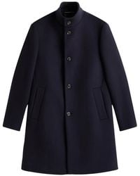 Tommy Hilfiger - High-Neck Button-Up Coat - Lyst