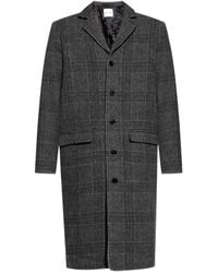 Samsøe & Samsøe - Checked Wool Coat - Lyst