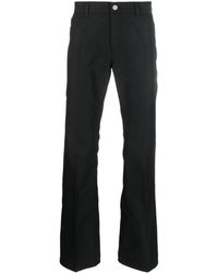 Courreges - Logo-embroidered Straight-leg Trousers - Lyst