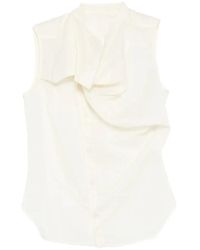 Rick Owens - Island Sleeveless Draped Shirt - Lyst