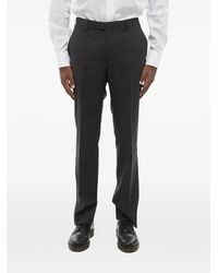 Corneliani - Flat-Front Wool Trousers - Lyst