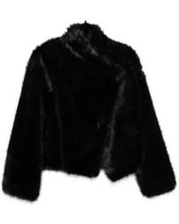 BB COUTURE - Abrigo De Pelo Artificial Con Cuello Alto - Lyst