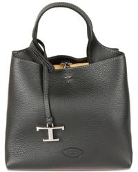 Tod's - Stamped Leather Top-Handle Bag - Lyst