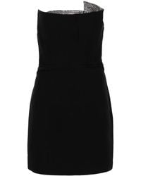 Roland Mouret - Strapless Wool Silk Mini Dress - Lyst