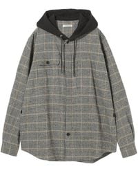 Undercover - Up2E44071 Geruit Overhemd Met Capuchon - Lyst