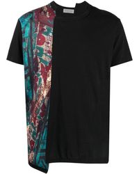 Yohji Yamamoto - Asymmetric Panelled Cotton T-shirt - Lyst