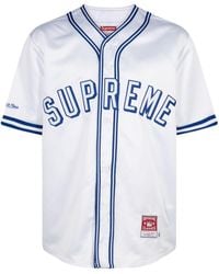 Supreme - Mitchell & Ness Satin Baseball Jersey T-shirt - Lyst