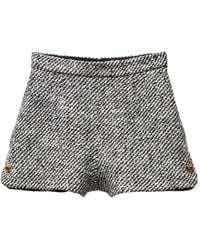 Versace - Wool Bouclé Shorts - Lyst