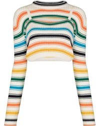 Rosie Assoulin Thousand In One Ways Stripe-pattern Jumper - White