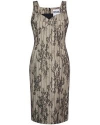 Moschino - Lace-Overlay Sweetheart-Neck Dress - Lyst
