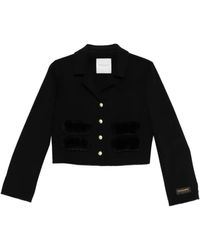 ERMANNO FIRENZE - Detailed Buttoned Cropped Jacket - Lyst
