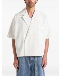 Manière De Voir - Abel Boxy Pinstripe Double-breasted Shirt - Lyst