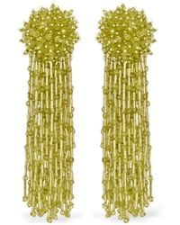 Oscar de la Renta - Beaded Tassel Earrings - Lyst