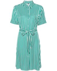 Tommy Hilfiger - Robe-Chemise Mi-Longue À Rayures - Lyst