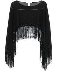 DE SANTIS - Sequin-Embellished Fringed Cape - Lyst