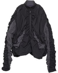 Yoshio Kubo - Chaqueta con cremallera y manga fruncida - Lyst