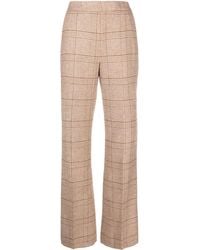 Twinset - Plaid-Check Flared Trousers - Lyst