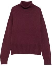 AROVESCIO - Ribbed-Trim Roll-Neck Sweater - Lyst
