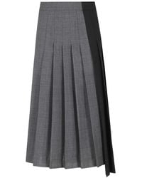 Department 5 - Pleated Prince Of Wales Check Midi Skirt - Lyst